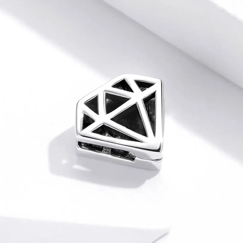 (zdjęcie do) Klips Typu Pandora prosty diament - SCX117 - Wyświetl 2