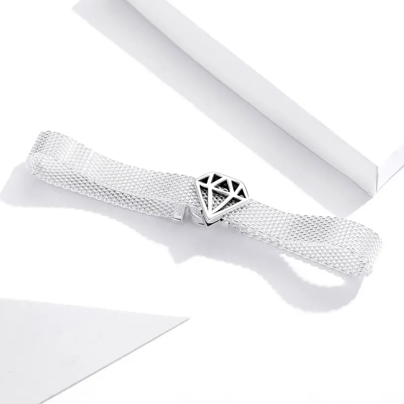 (zdjęcie do) Klips Typu Pandora prosty diament - SCX117 - Wyświetl 3