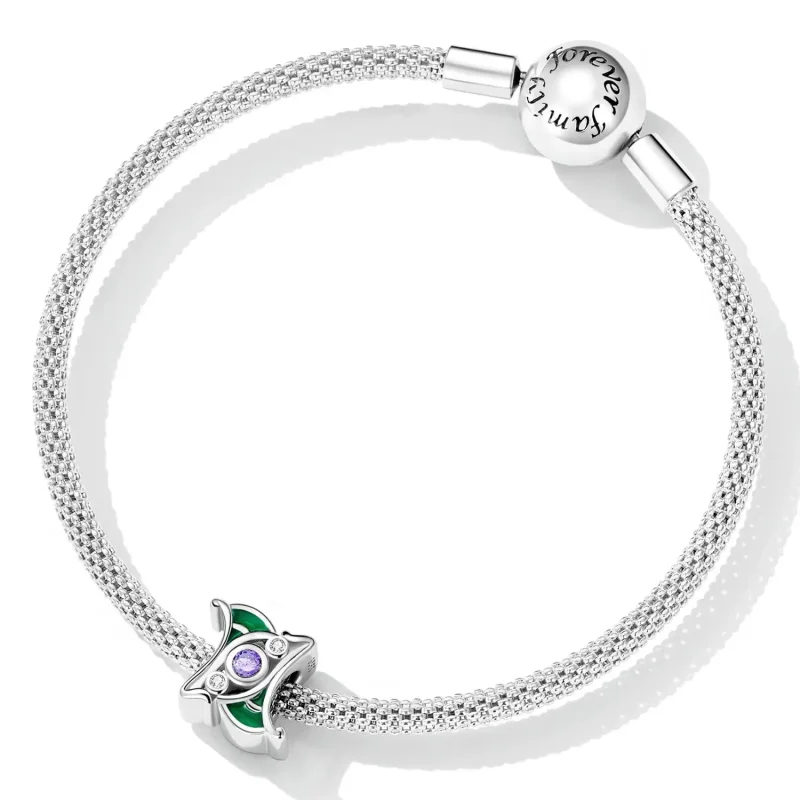 (zdjęcie do) Separator Typu Pandora Art Fioletowy Cyrkon - SCC2294 - Wyświetl 5