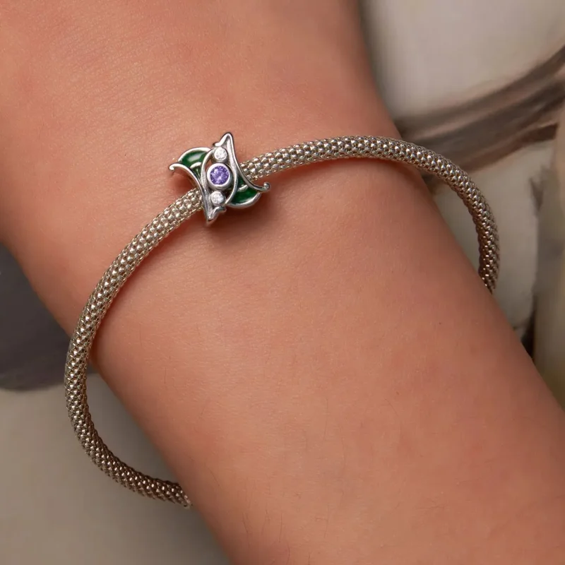 (zdjęcie do) Separator Typu Pandora Art Fioletowy Cyrkon - SCC2294 - Wyświetl 6