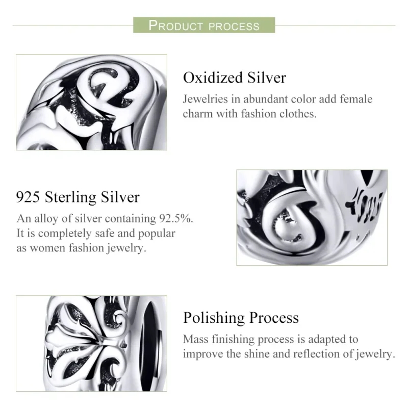 (zdjęcie do) Separator Typu Pandora Vintage Kwiat - SCC1139 - Wyświetl 5