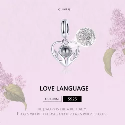 Zawieszka Typu Pandora 100 języków kocham cię - SCC1307