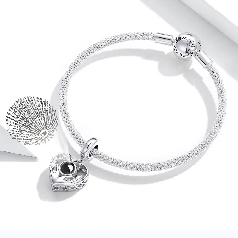 (zdjęcie do) Zawieszka Typu Pandora 100 języków kocham cię - SCC1307 - Wyświetl 6