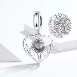 Zawieszka Typu Pandora 100 języków kocham cię - SCC1307