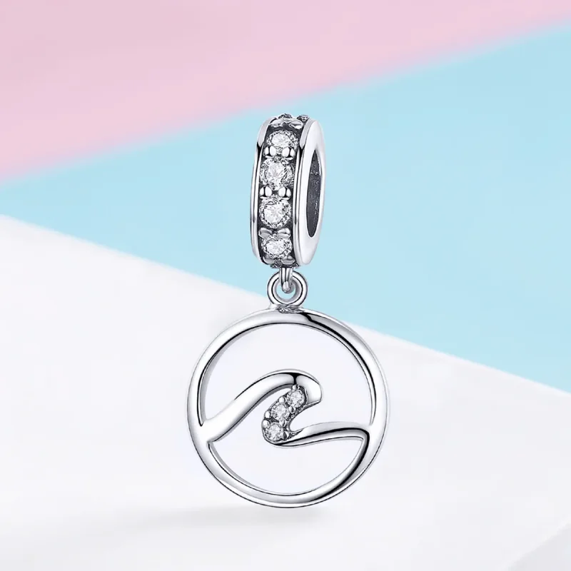 (zdjęcie do) Zawieszka Typu Pandora Fale - SCC1031 - Wyświetl 2