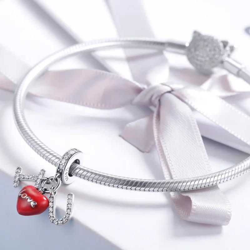 (zdjęcie do) Zawieszka Typu Pandora Kocham cię - SCC1055 - Wyświetl 3