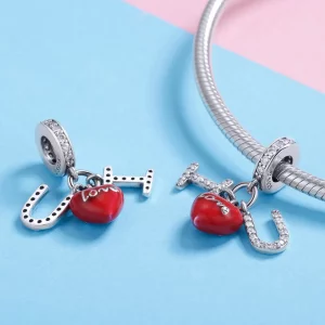 Zawieszka Typu Pandora Kocham cię - SCC1055