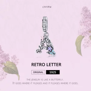 Zawieszka Typu Pandora Kwiatowa litera A - SCC1273