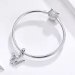 Zawieszka Typu Pandora Litera w - SCC1183-W