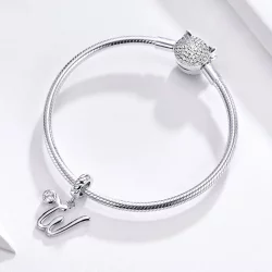 Zawieszka Typu Pandora Litera w - SCC1183-W