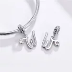 Zawieszka Typu Pandora Litera w - SCC1183-W