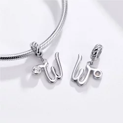 Zawieszka Typu Pandora Litera w - SCC1183-W