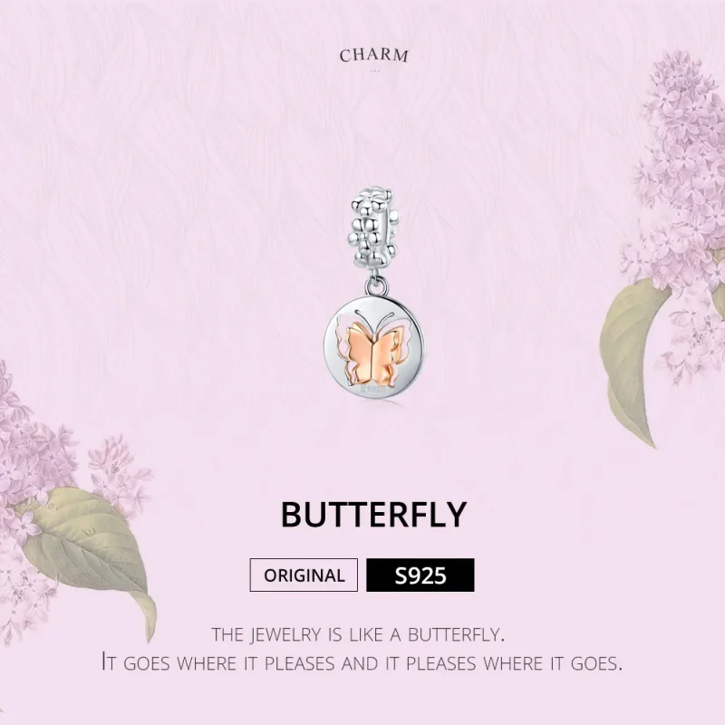 (zdjęcie do) Zawieszka Typu Pandora Motyl - SCC1250 - Wyświetl 2