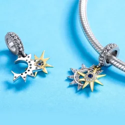 Zawieszka Typu Pandora Pavé Słońce spotyka Księżyc - SCC1135