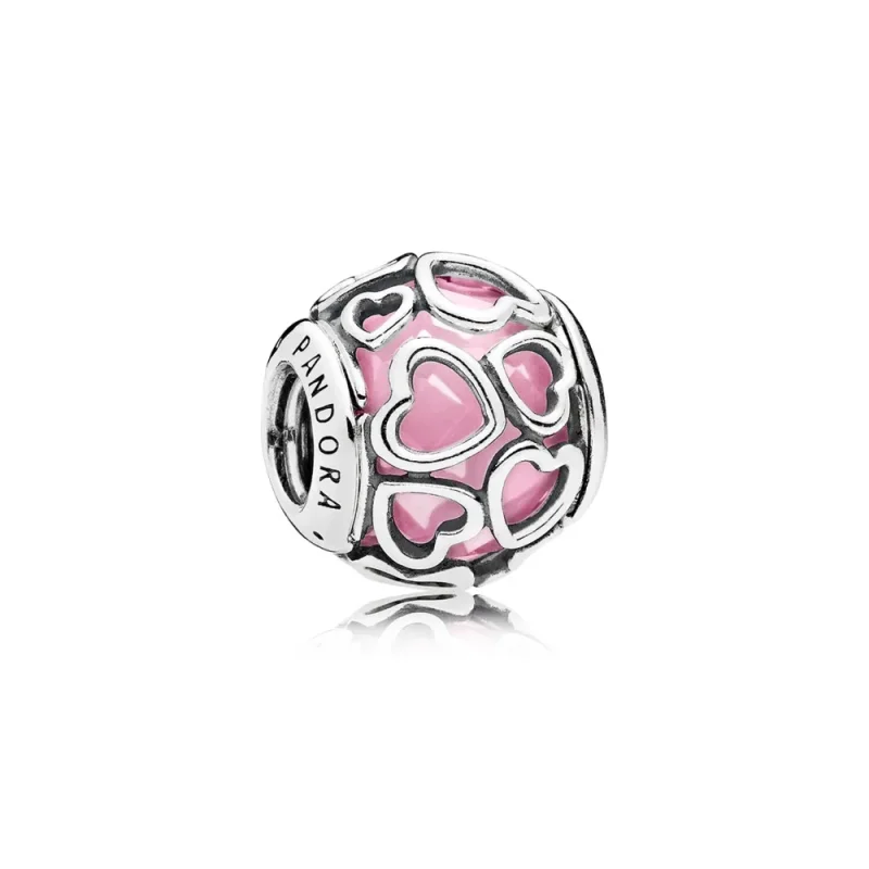 (zdjęcie do) Charms Jasnor&oacute;żowe miłosne serca | PANDORA