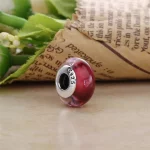Charms Różowe szklane serce | PANDORA