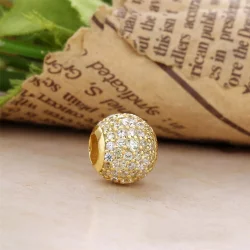 Charms Złota kula pavé - PANDORA