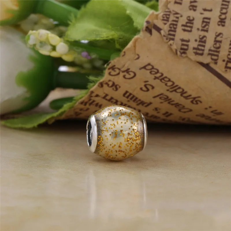 (zdjęcie do) Charms Złoty brokat | PANDORA - Wyświetl 2
