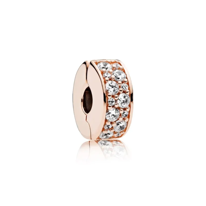 (zdjęcie do) Klips Szyk Pav&eacute; PANDORA Rose
