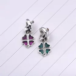 Zawieszka ze srebra, różowa emalia - 790572EN07 - Charmsy | PANDORA