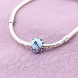Daisy, blue enamel - Pandora PL