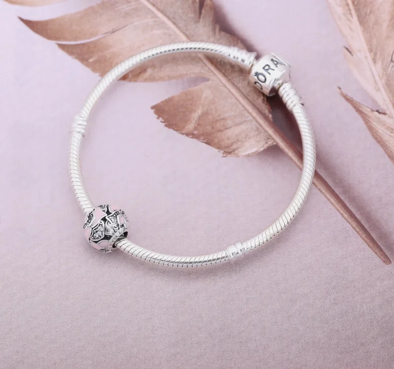 (zdjęcie do) Delicate Rose, Pink Enamel & Clear CZ - Pandora PL - Wyświetl 2