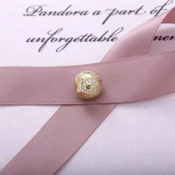 Mickey Mouse Gold Swirl Charm - Pandora PL
