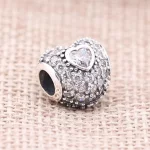 Pavé Triple Heart Charm - Pandora PL