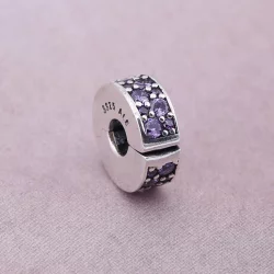 Klips Fioletowy szyk Pavé - Pandora PL