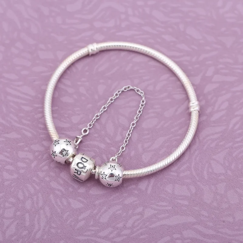 (zdjęcie do) Star silver safety chain - Pandora PL - Wyświetl 2