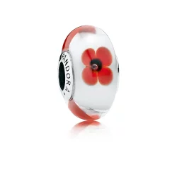 Wild Flower Tribute Murano Charm - Pandora PL