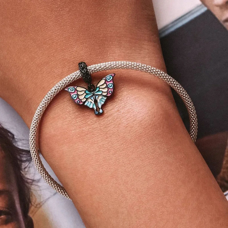 (zdjęcie do) Zawieszka Typu Pandora Artystyczny Motyl - SCC2240 - Wyświetl 6