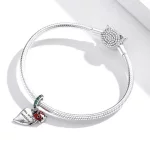 Zawieszka Typu Pandora Biedronka z liśćmi - BSC492