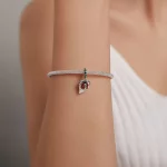 Zawieszka Typu Pandora Biedronka z liśćmi - BSC492