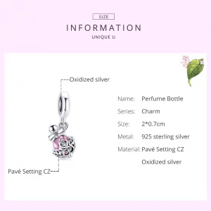Zawieszka Typu Pandora Butelka perfum - SCC1734