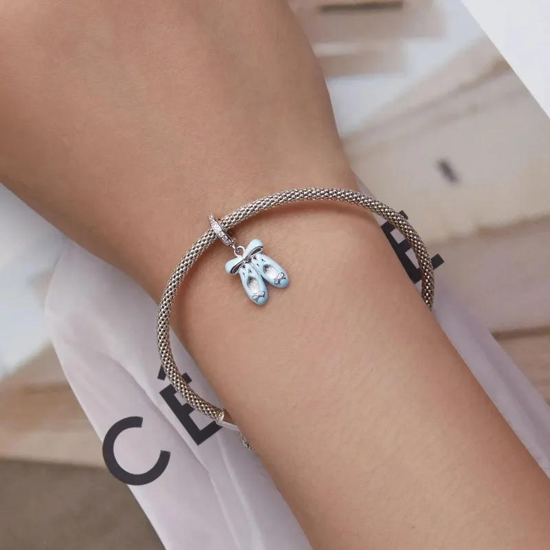 (zdjęcie do) Zawieszka Typu Pandora Buty baletowe - SCC2395 - Wyświetl 5