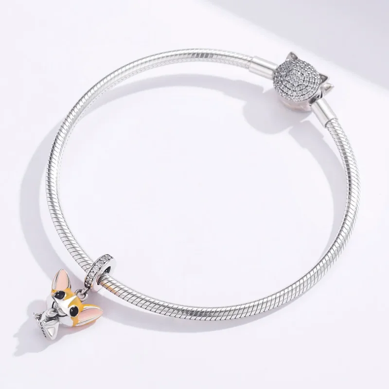 (zdjęcie do) Zawieszka Typu Pandora Corgi - BSC078 - Wyświetl 3