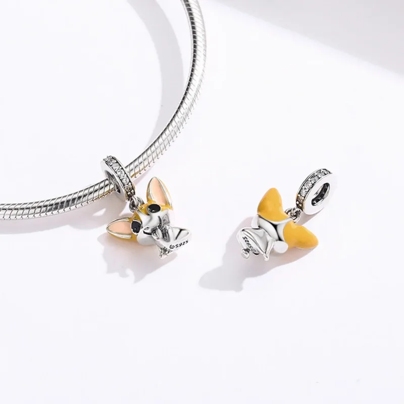 (zdjęcie do) Zawieszka Typu Pandora Corgi - BSC078 - Wyświetl 4