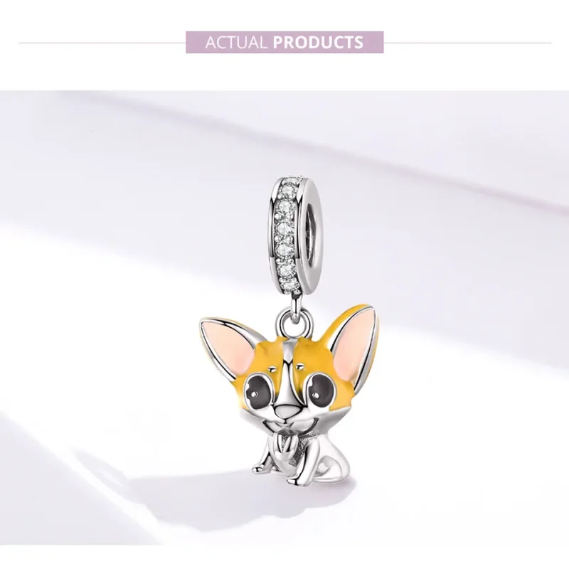 (zdjęcie do) Zawieszka Typu Pandora Corgi - BSC078 - Wyświetl 7