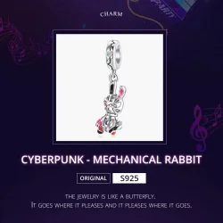 Zawieszka Typu Pandora Cyberpunk - Mechaniczny Królik - SCC1841