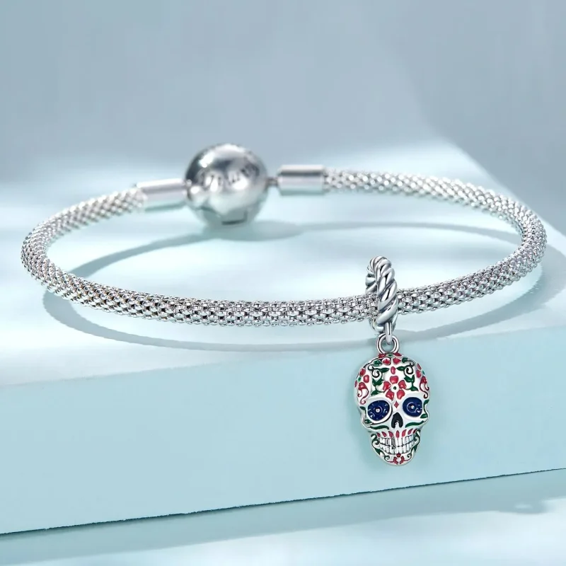(zdjęcie do) Zawieszka Typu Pandora Czaszka - SCC2361 - Wyświetl 3