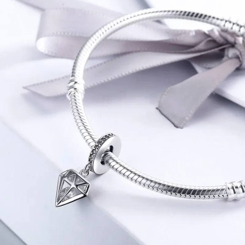 (zdjęcie do) Zawieszka Typu Pandora Diament - SCC186 - Wyświetl 5