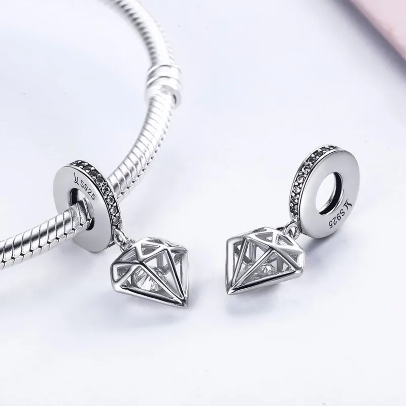 (zdjęcie do) Zawieszka Typu Pandora Diament - SCC186 - Wyświetl 6