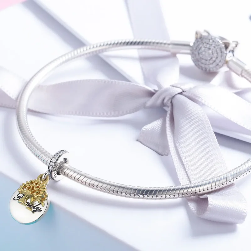 (zdjęcie do) Zawieszka Typu Pandora Dwutonową Drzewo życia w stylu vintage - SCC816 - Wyświetl 4