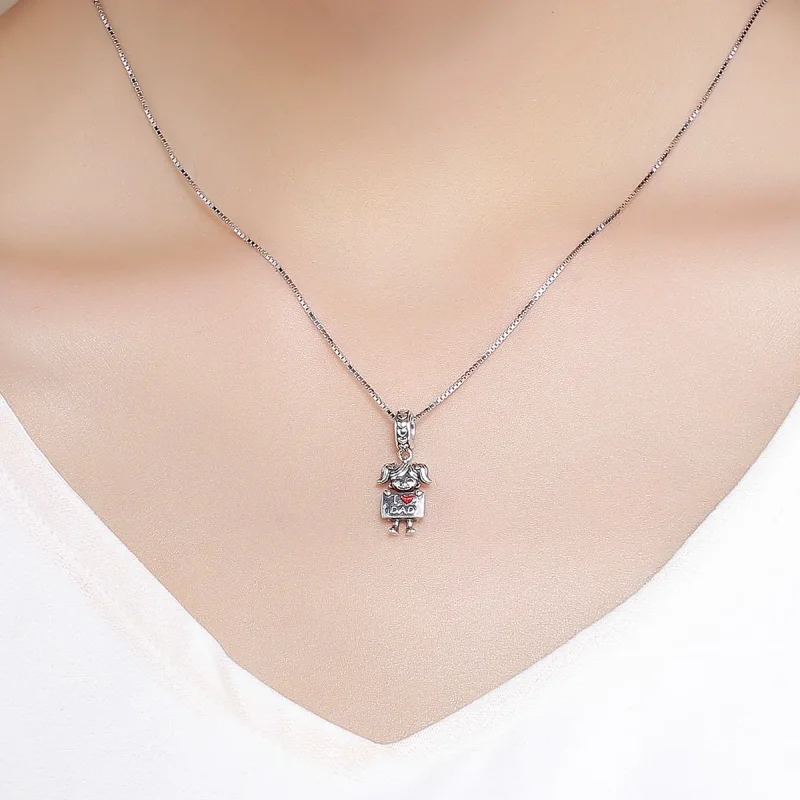 (zdjęcie do) Zawieszka Typu Pandora Dziewczynka tatusia - SCC690 - Wyświetl 3