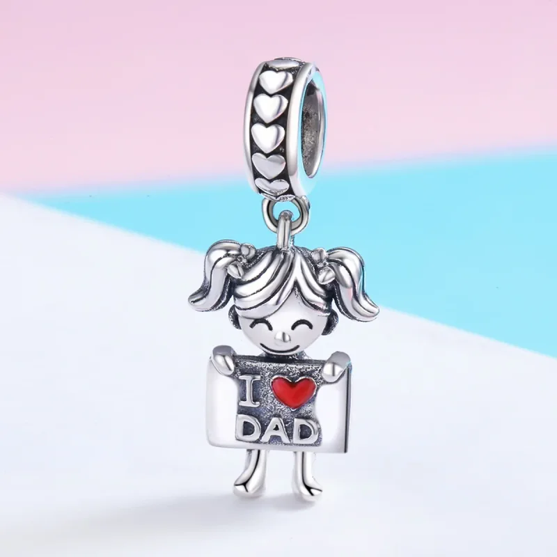 (zdjęcie do) Zawieszka Typu Pandora Dziewczynka tatusia - SCC690 - Wyświetl 4