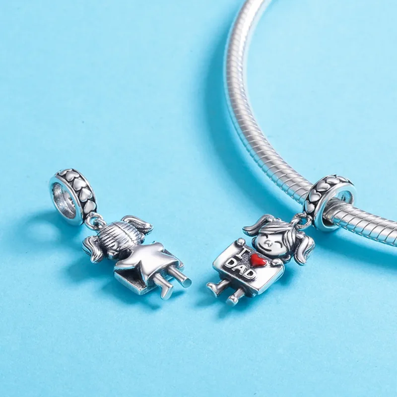 (zdjęcie do) Zawieszka Typu Pandora Dziewczynka tatusia - SCC690 - Wyświetl 6