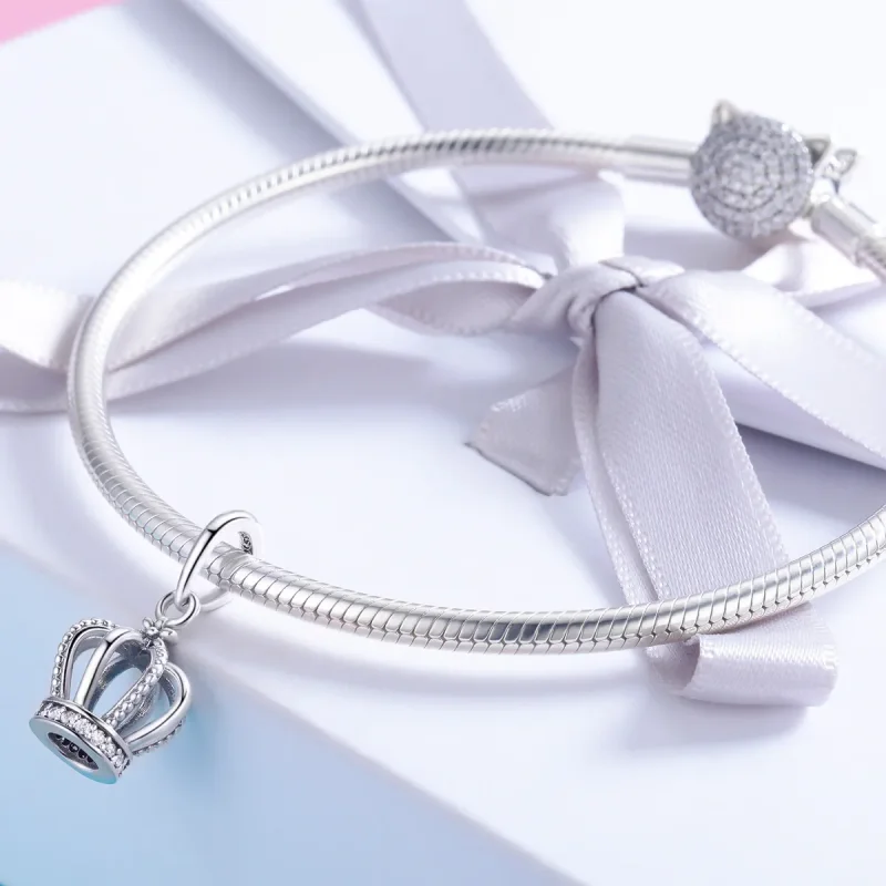 (zdjęcie do) Zawieszka Typu Pandora Elegancka korona - SCC781 - Wyświetl 3