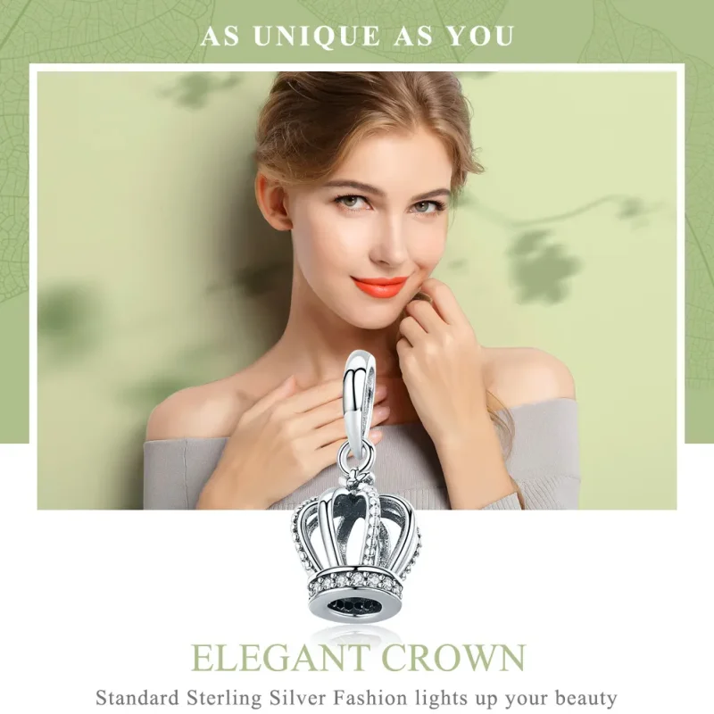 (zdjęcie do) Zawieszka Typu Pandora Elegancka korona - SCC781 - Wyświetl 6