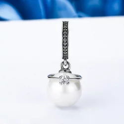 Zawieszka Typu Pandora Eleganckie Perły - SCC137